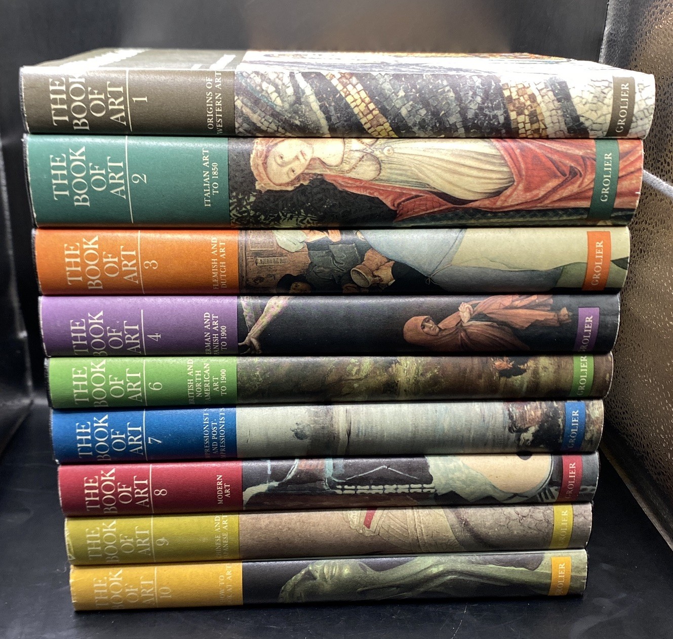 The Book of Art Grolier 1965 Volumes 1-4 6-10 Hardcover Books *INCOMPLETE SET*