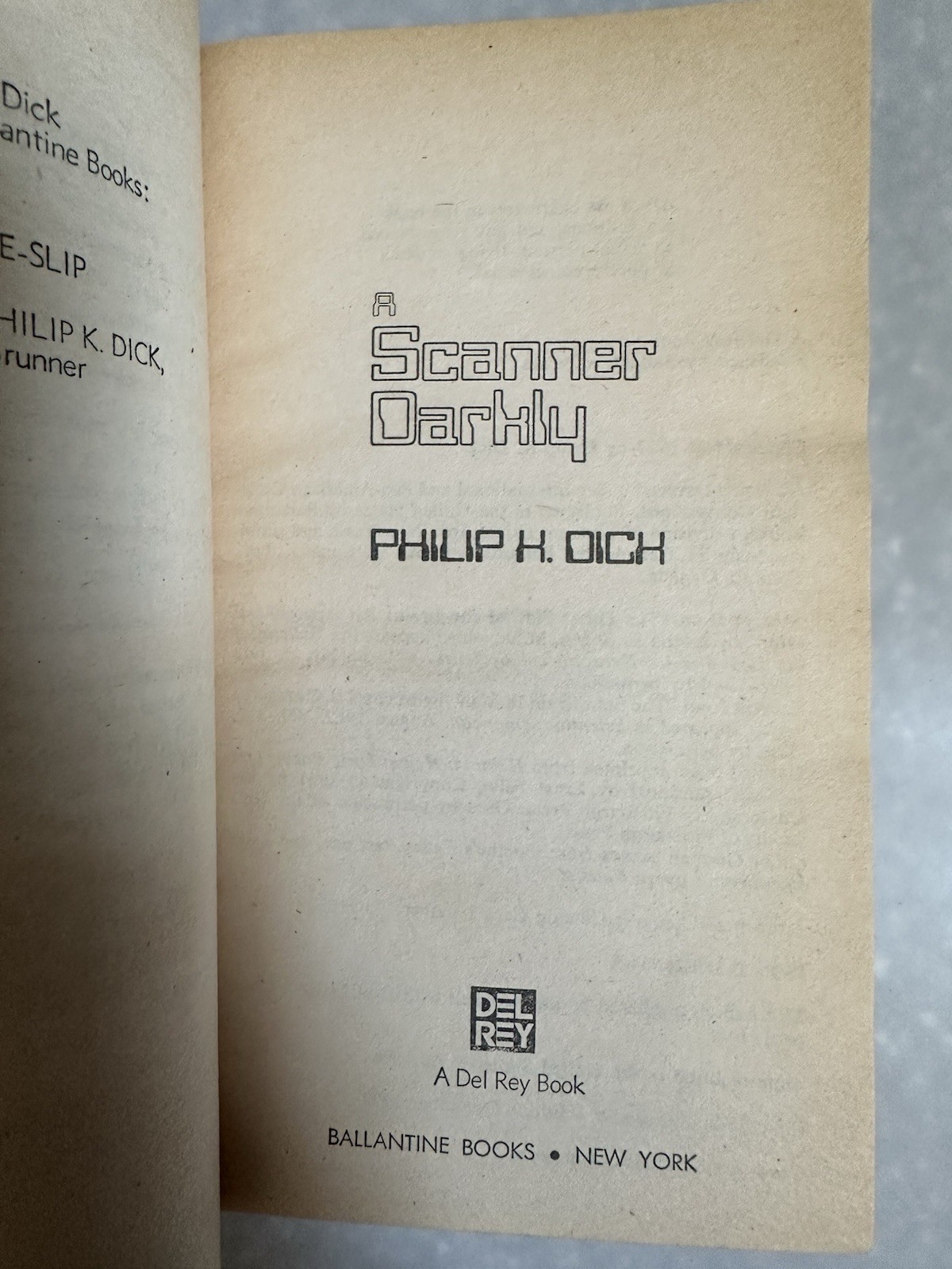 A Scanner Darkly By Philip Dick Vintage 1977 1st Print Sci-Fi Ballantine PB