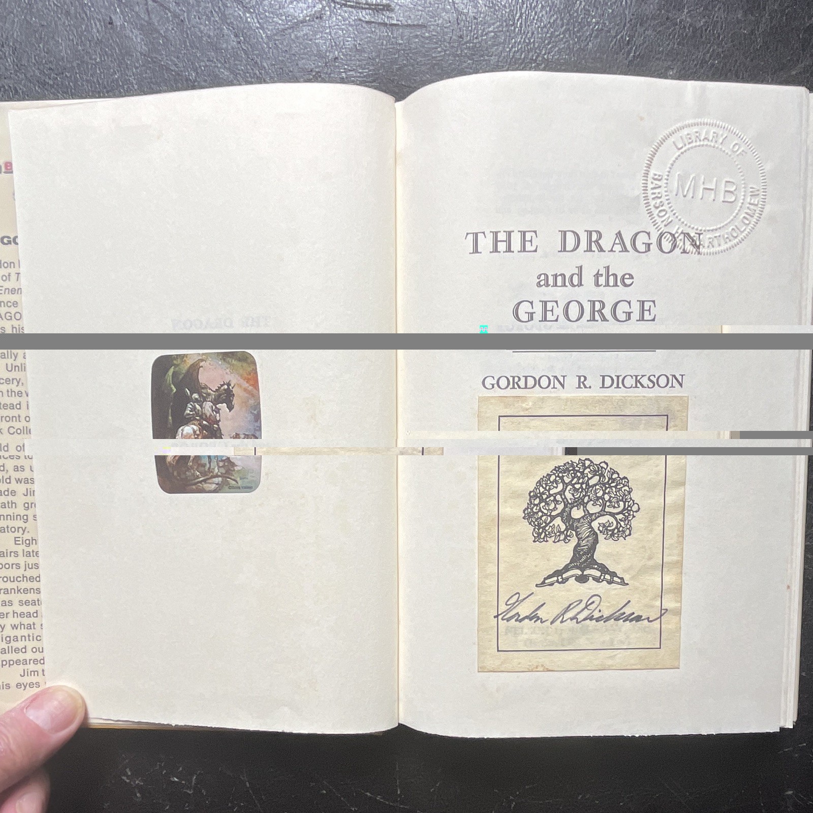 The Dragon and the George HC Book Club Ed Signed/Inscribed Illus DJ 1976