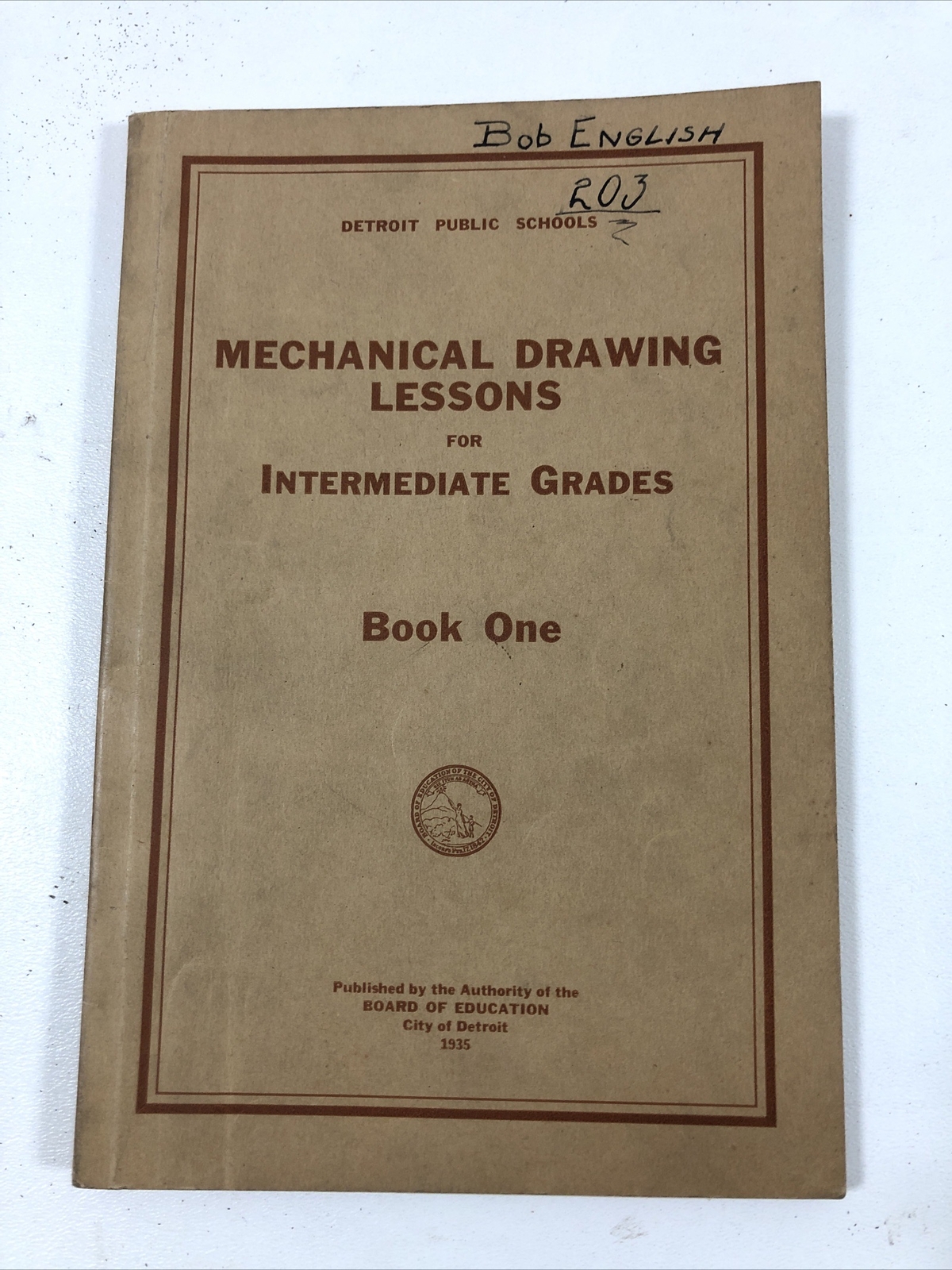Mechanical Drawing Lessons: Intermediate, Bk 1 – Detroit Schools (PB, 1935)