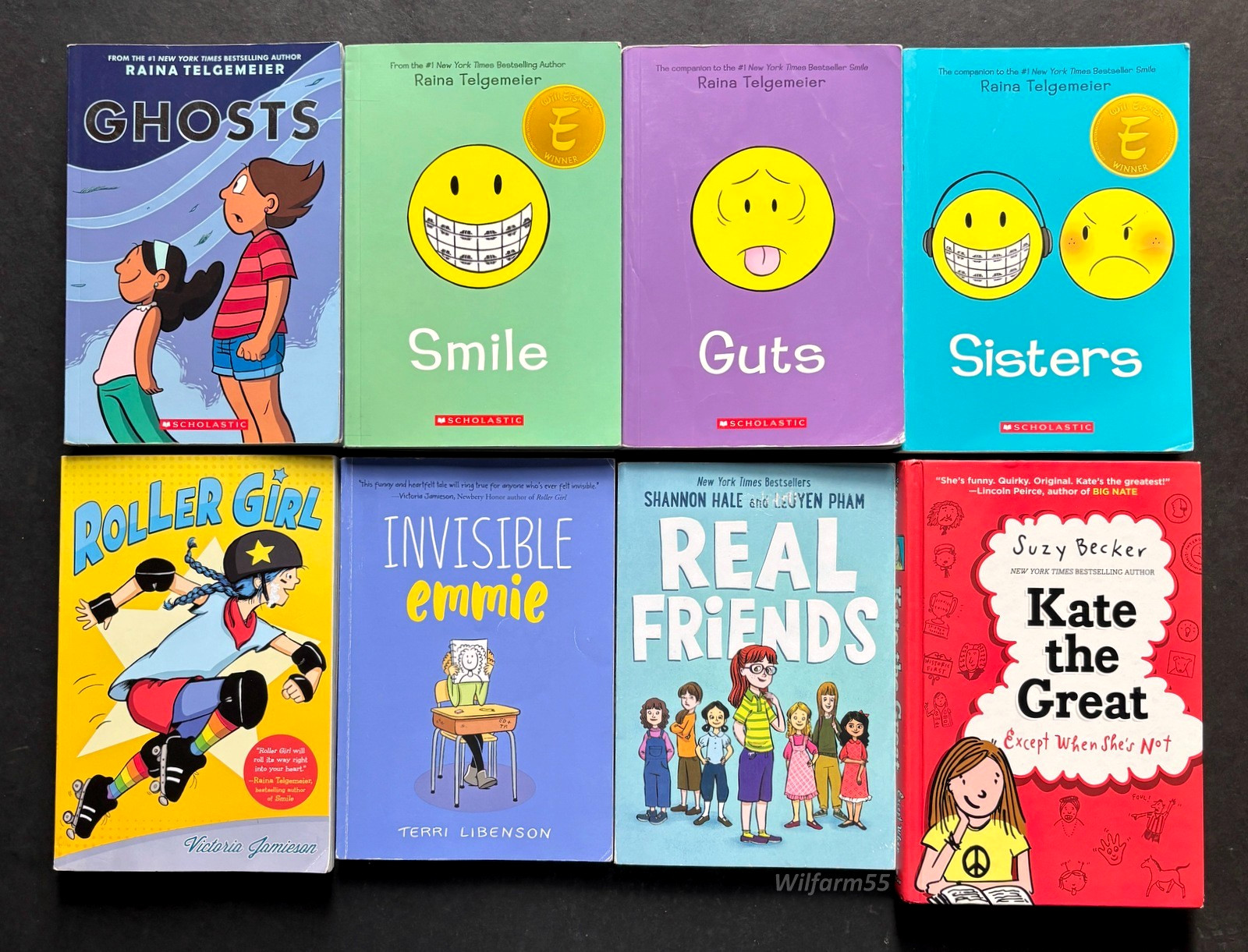 8 Lot GRAPHIC NOVELS For GIRLS Raina Telgemeier & More Scholastic pb