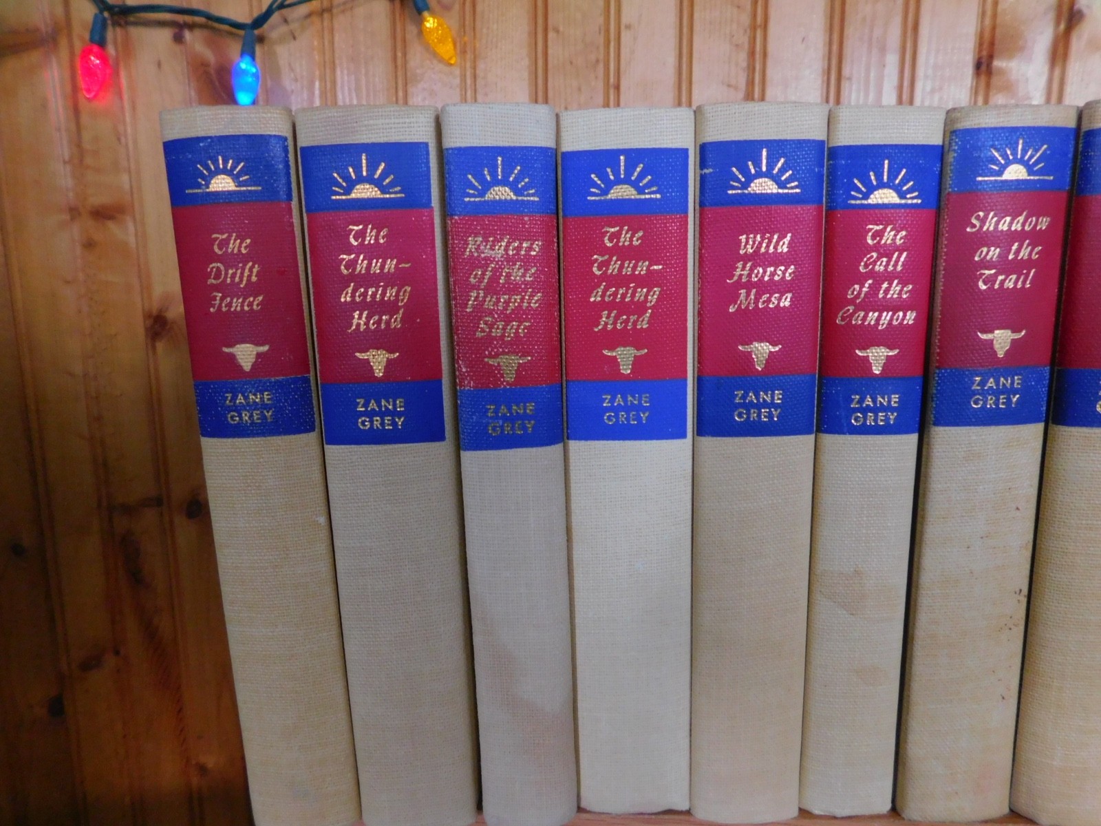ZANE GREY 58 Book Lot Hardcover Matching Set Walter J Black Western Novels Clean