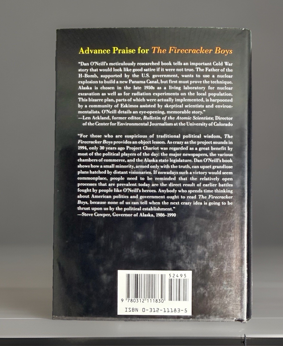 The Firecracker Boys Dan O’Neill 1994 HC Dust Jacket Alaska History
