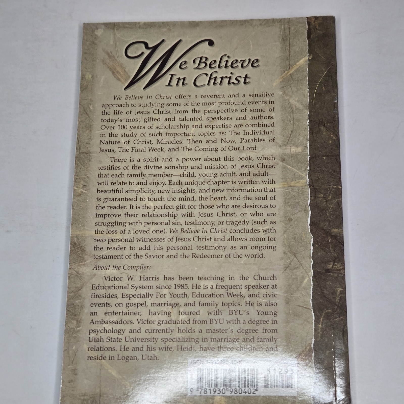 We Believe in Christ (Paperback, 2001) Victor Harris Church Of Latter Day Saints