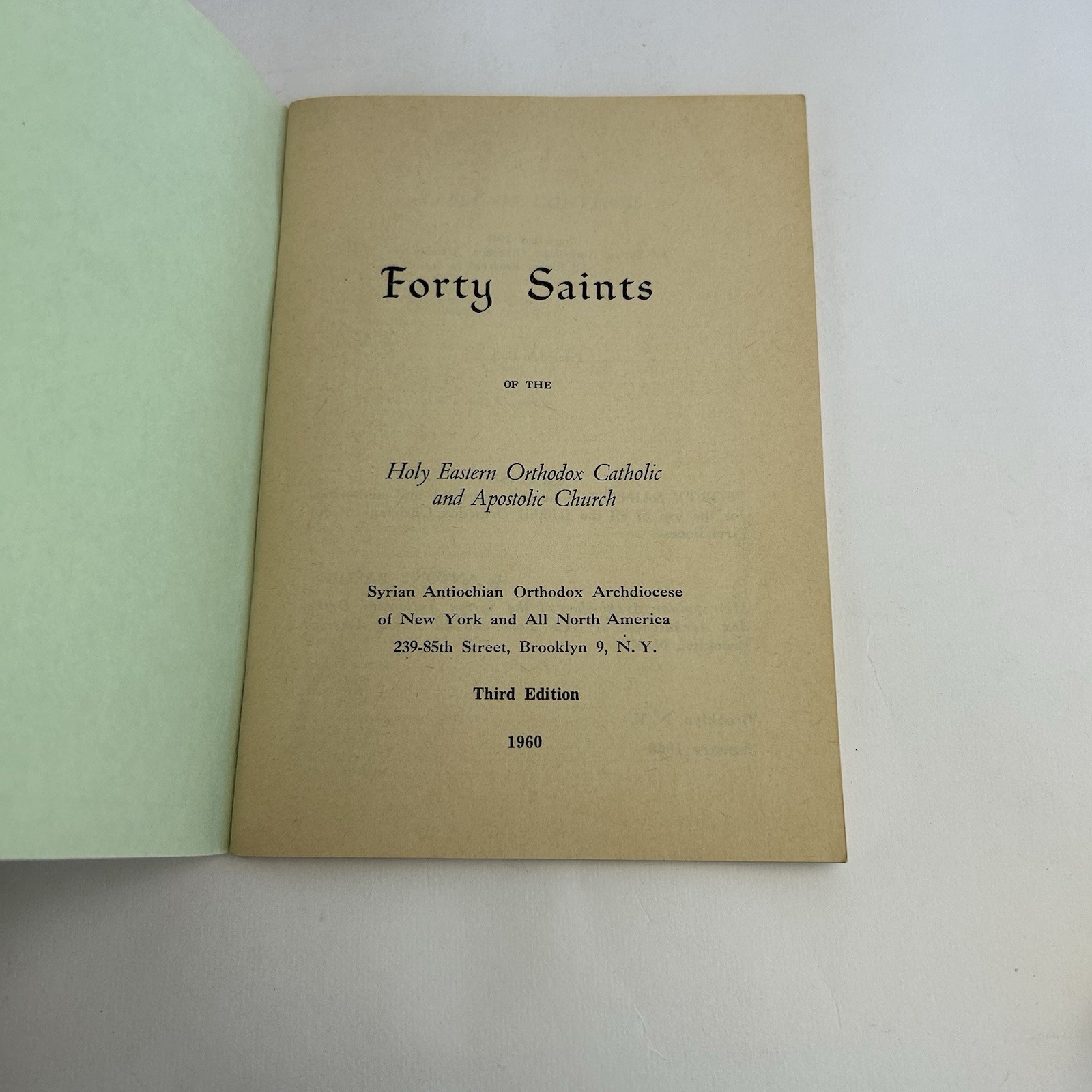 Forty Saints Of The Holy Eastern Orthodox Catholic & Apostolic Church 1960 Vtg