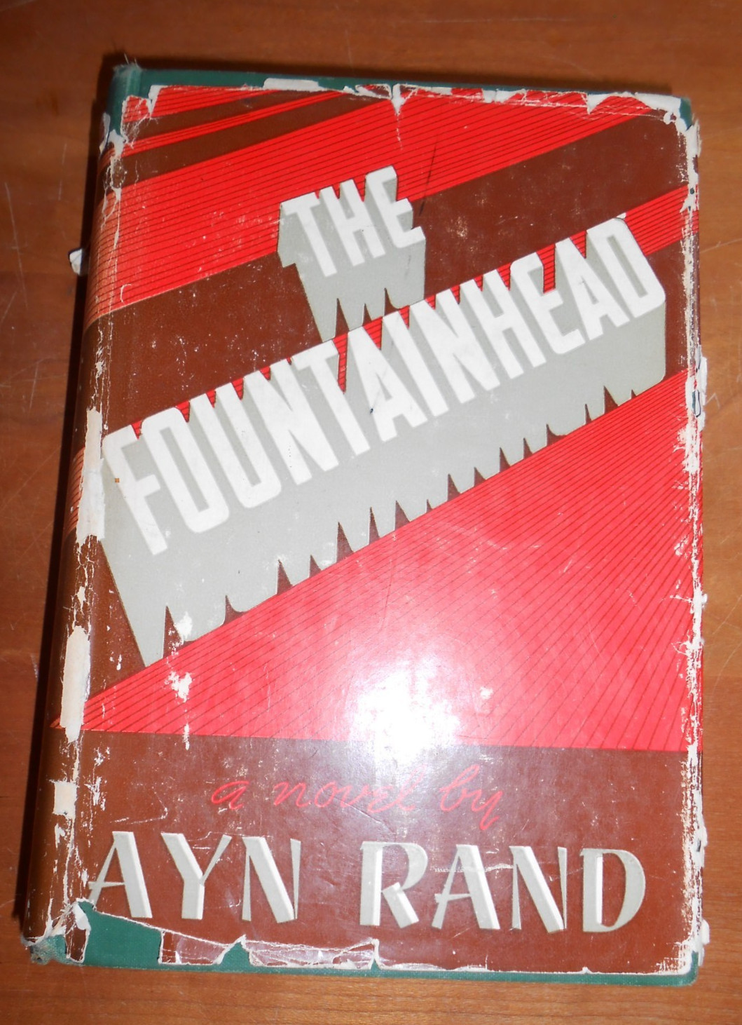 Ayn Rand THE FOUNTAINHEAD 1943 Early Ed. Bobbs Merrill w./ Errors- HC/DJ GC