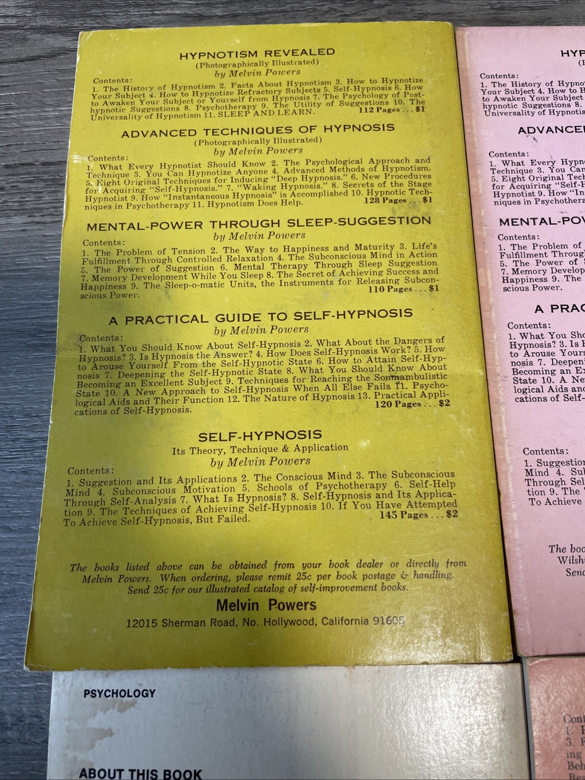 Vintage 1970’s Hypnosis/ Hypnotic Lot of 6 Books – Wilshire Book Co. -FACINATING