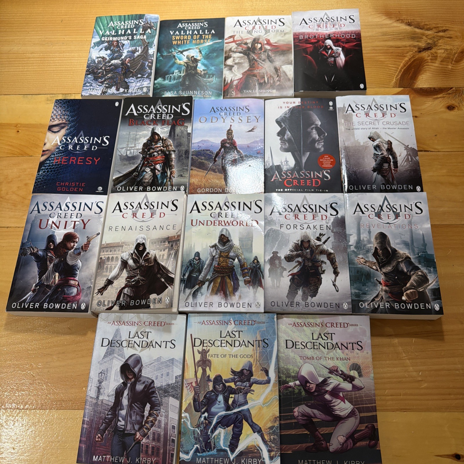 Assassin’s Creed 17 Novel Lot PB Books – Oliver Bowden Kirby Leisheng Preowned