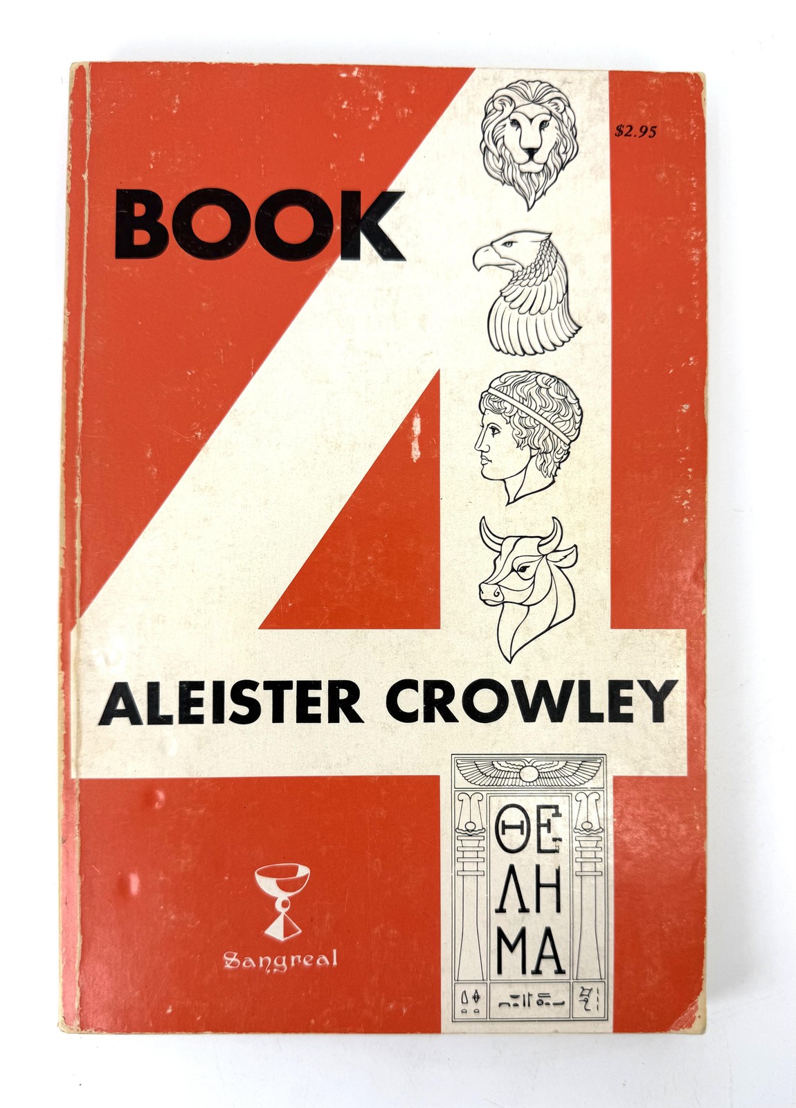 Vintage Book 4 Aleister Crowley Occult Magic Softcover Red Sangreal 1972 USA