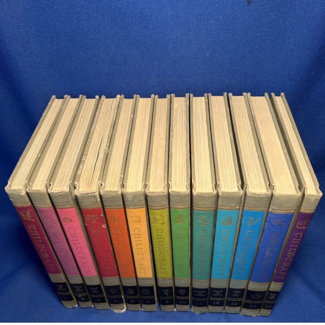 Childcraft Children’s Books Set Hardcover 1964 Books Vintage (5 & 8 are missing)