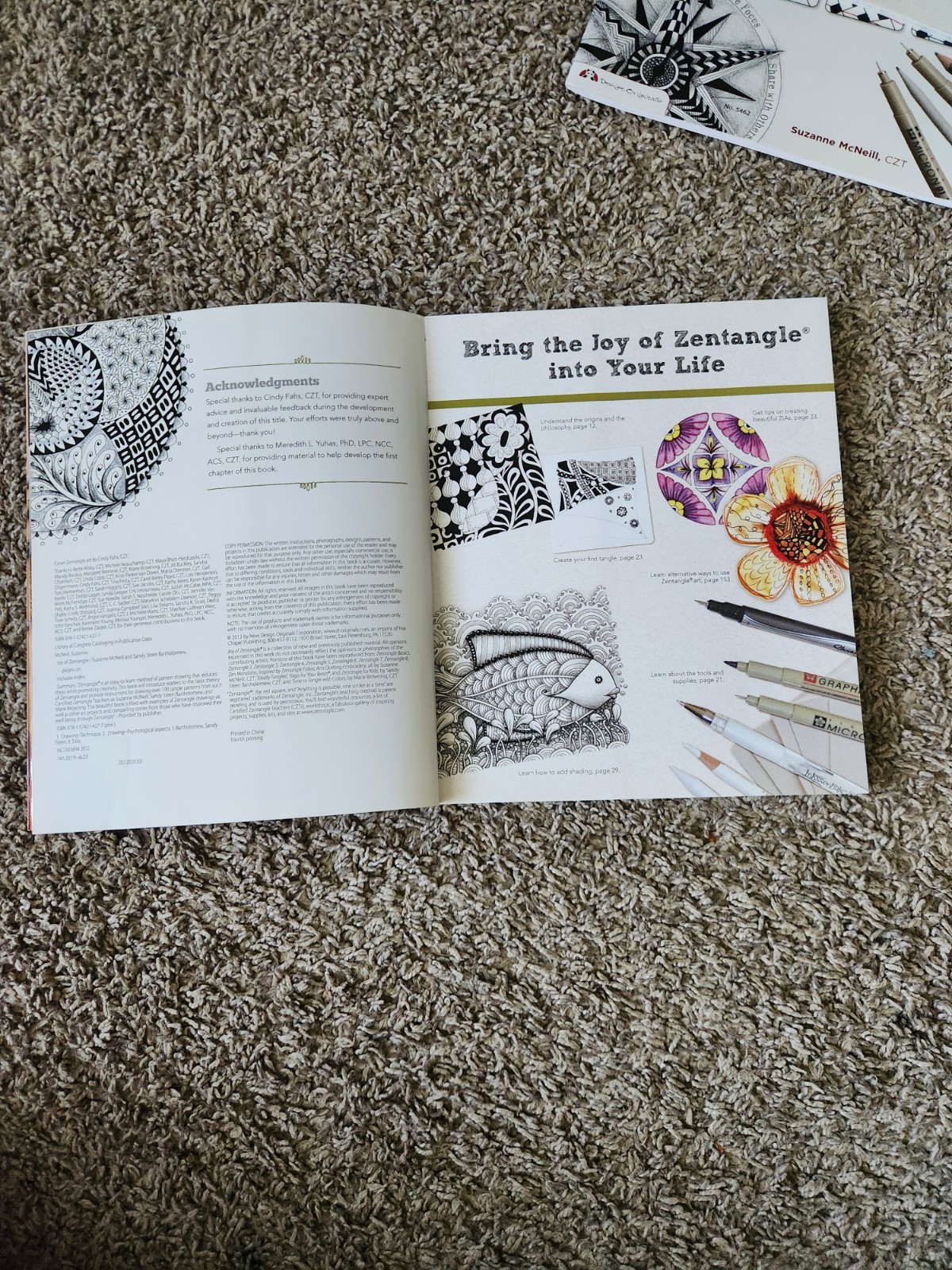 3 Zentangle Coloring Work books. 2 Sketch Books, 30 Color Dual Brush Pens