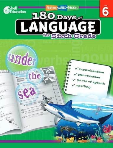 Shell Education 180 Days of Language for Sixth Grade – paperback Shell Educa…