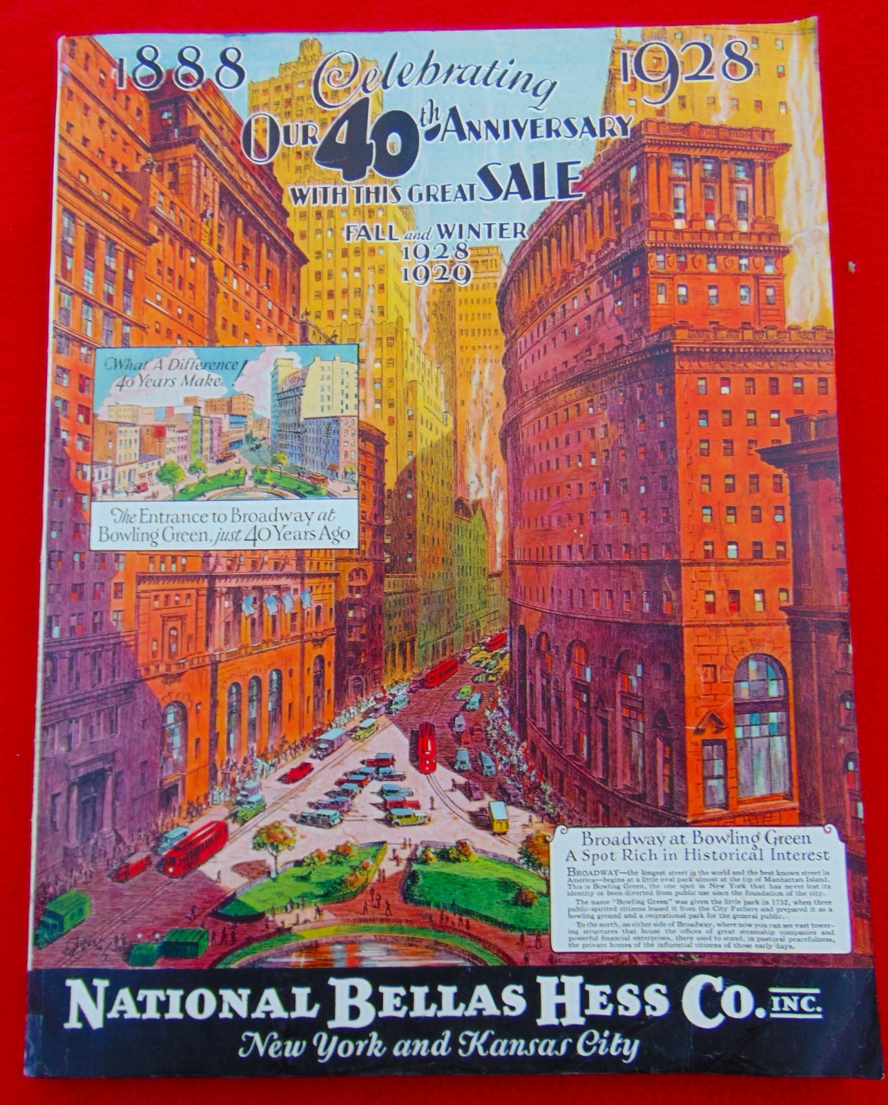 RARE 1928 BELLAS HESS 40TH ANNIVERSARY FASHIONS STYLE BOOK~FALL/WINTER~295 PAGES