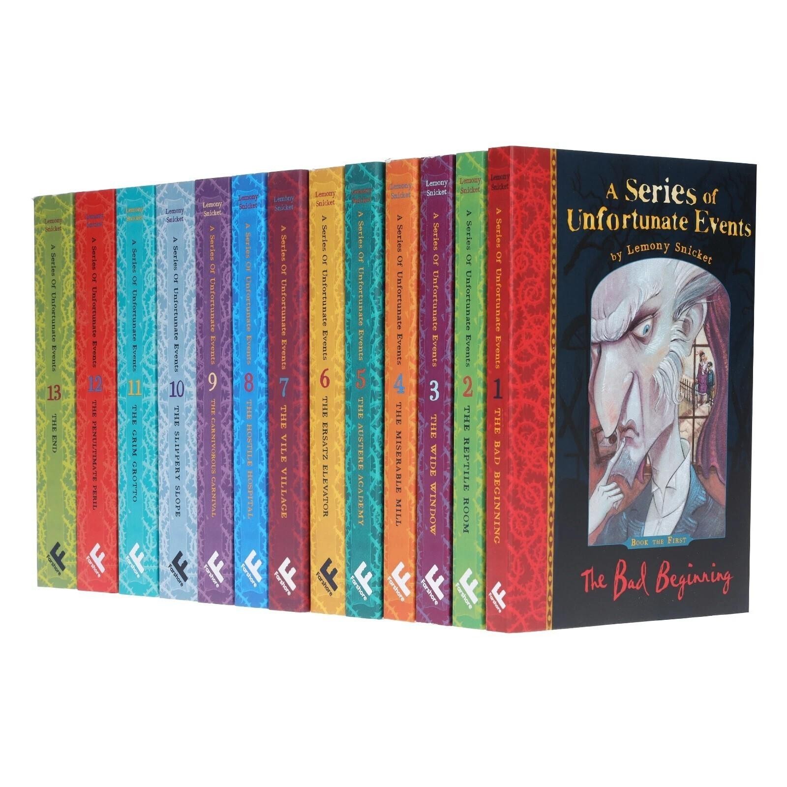 A Series of Unfortunate Events Complete 13 Book Set by Lemony Snicket – Ages 9–1