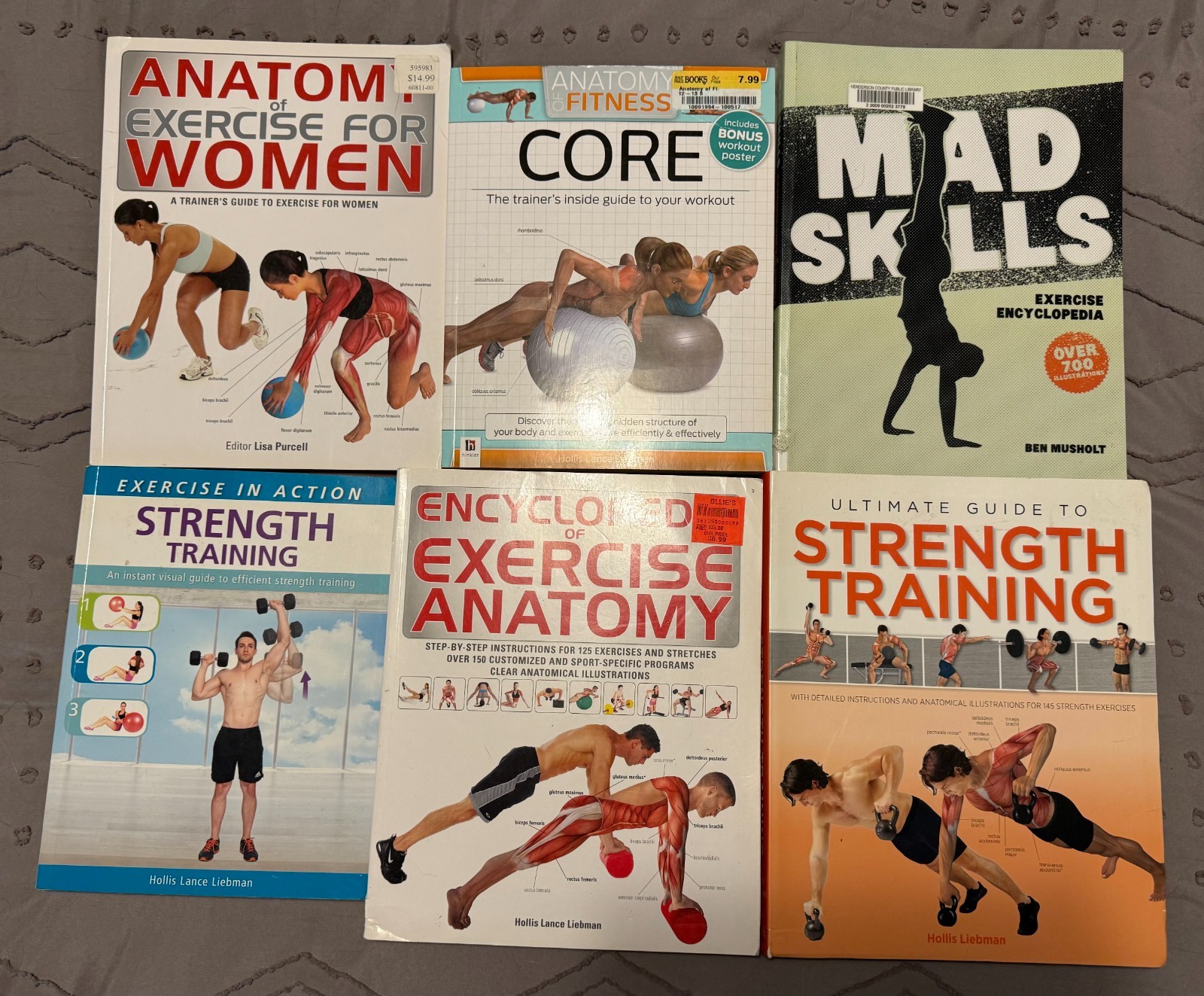 Lot of 6 Fitness & Exercise Guide Books Women’s Strength Training Hollis Liebman