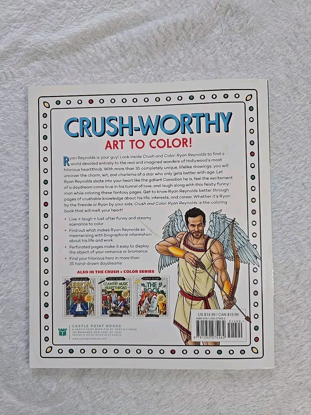 Crush and Color Ryan Reynolds Coloring Book Maurizio Campidelli Unused 35+ Pages
