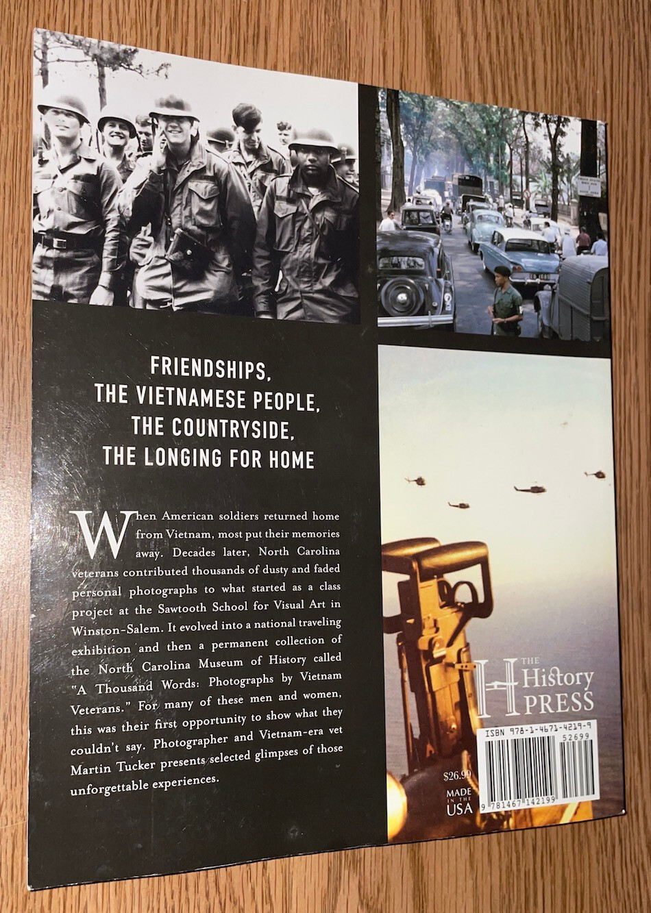 VIETNAM PHOTOGRAPHS FROM NORTH CAROLINA VETERANS BOOK SIGNED BY MARTIN TUCKER