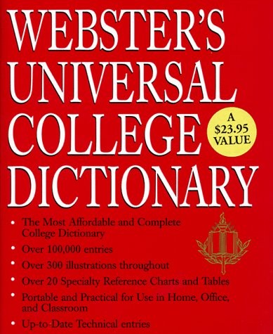 WEBSTER’S UNIVERSAL COLLEGE DICTIONARY [PREMIUM] By Rh Value Publishing **NEW**