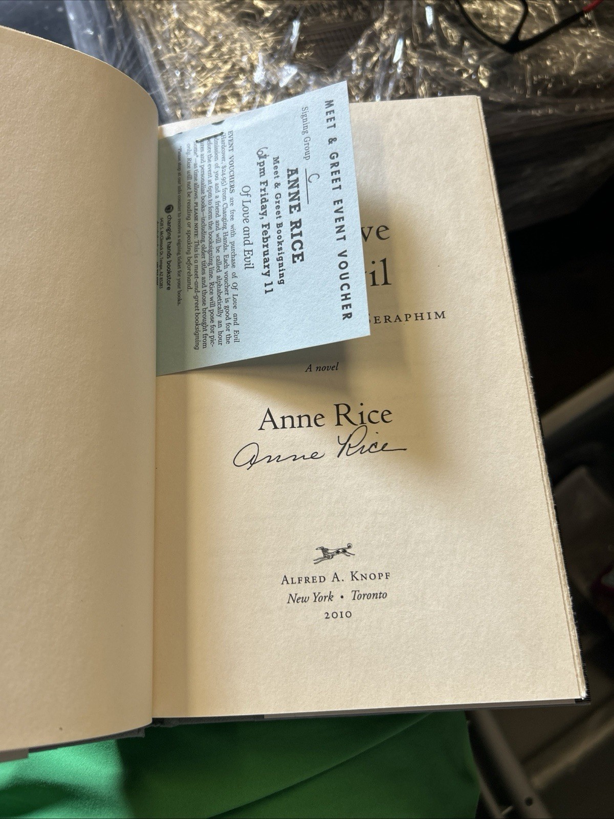 SIGNED – Anne Rice’s “Of Love And Evil” Hardcover Novel First Edition