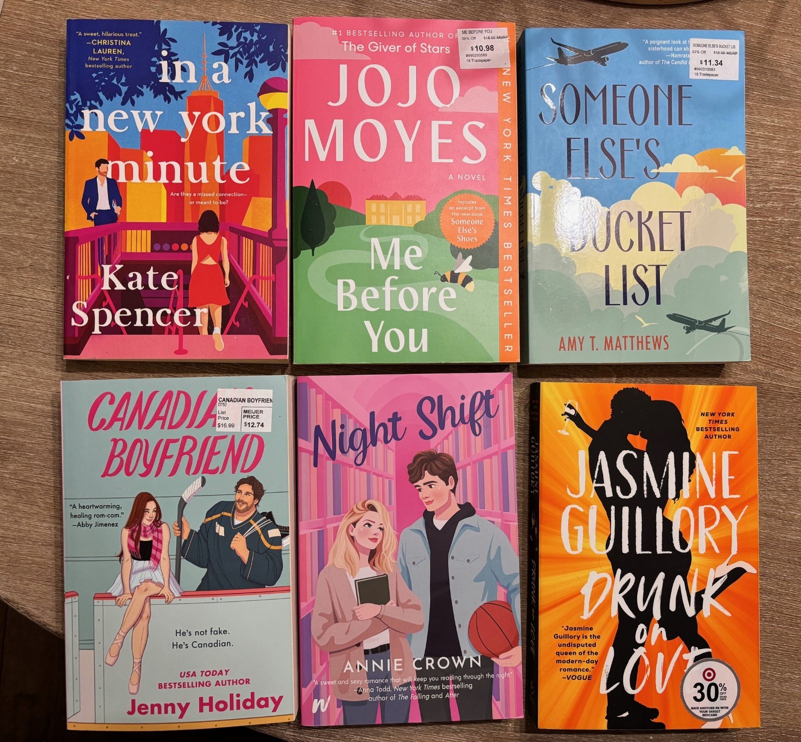 Lot of 6 Romance Novels – Kate Spencer, Annie Crown, Jenny Holiday, Jojo Moyes +