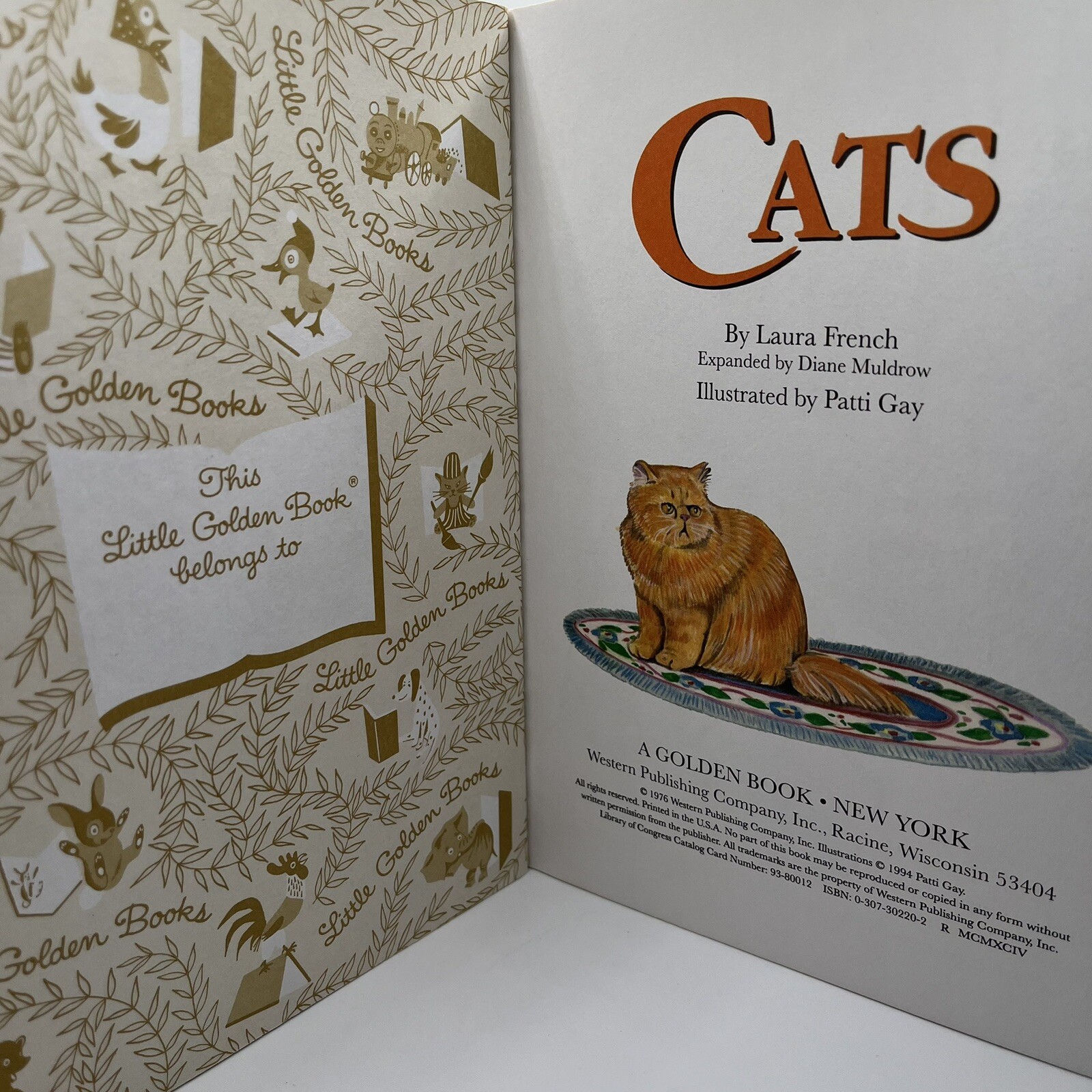 A Little Golden Book – Cats – #309-72 1994 Vintage Book
