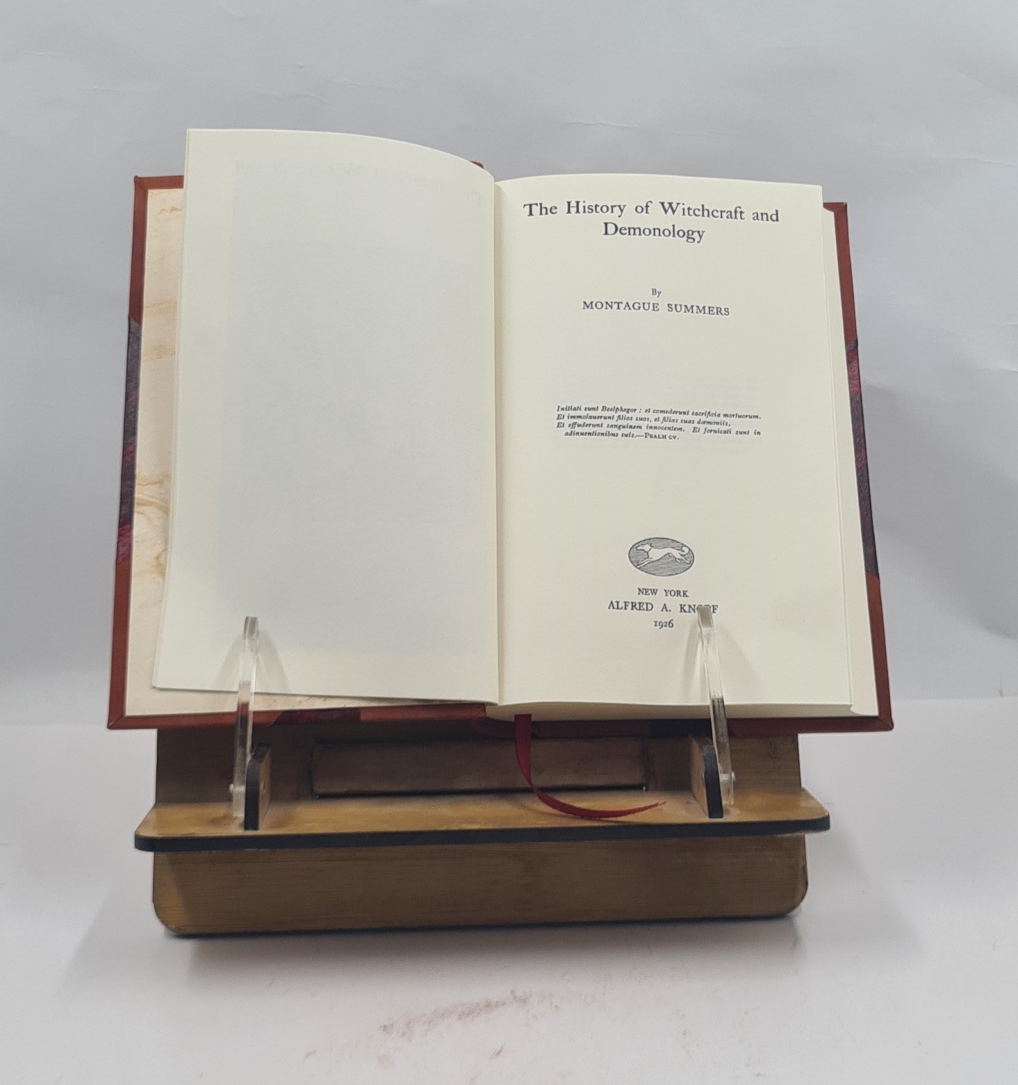 THE HISTORY OF WITCHCRAFT AND DEMONOLOGY 1926 by MONTAGUE SUMMERS [Leather Bound