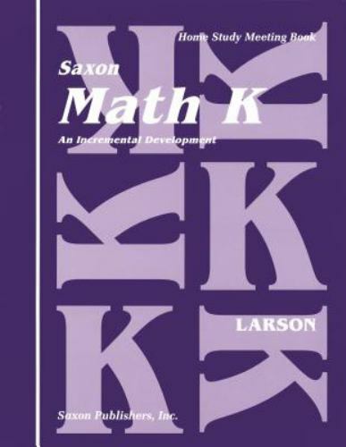 Saxon Math K Homeschool Student Meeting Book First Edition Kindergarten – NEW!