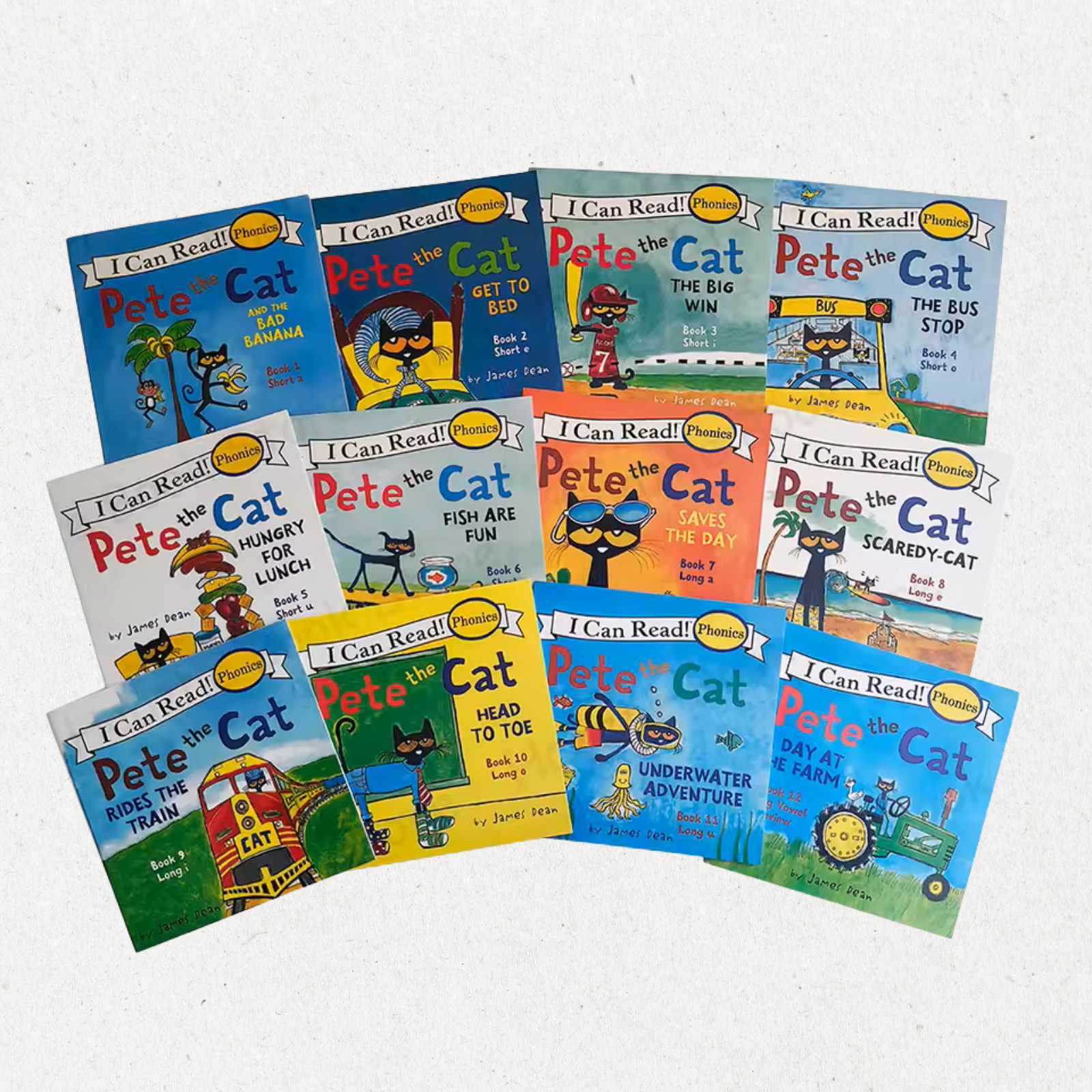 Pete the Cat Phonics I Can Read Level 1 Decodable Books Set Lot of 12 NEW
