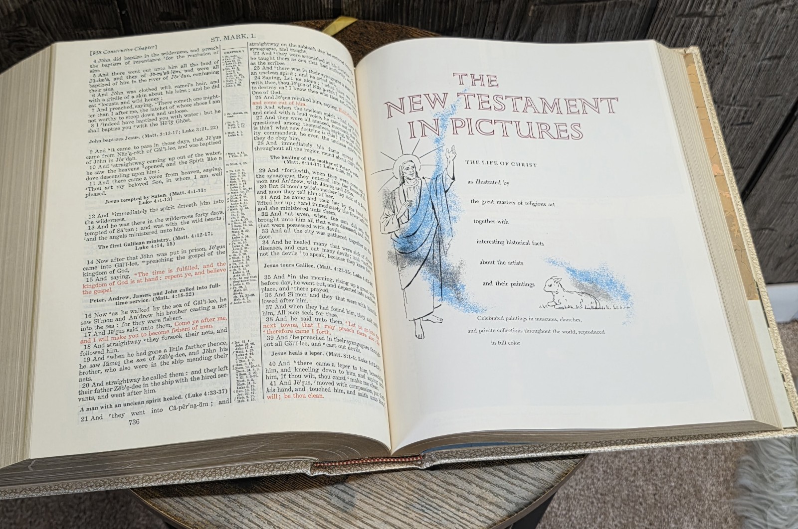 Vintage Holy Family Bible Red Letter Edition Old And New Testimate 1960