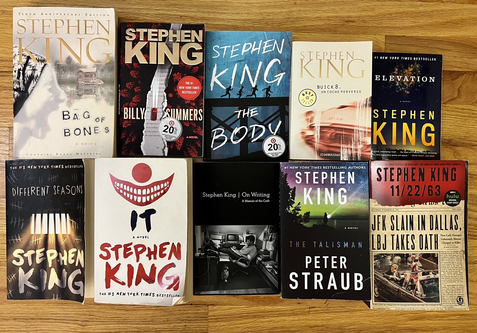 Lot 10 Stephen King Trade Paperback: Body Buick-Sp It Seasons Billy Talisman On