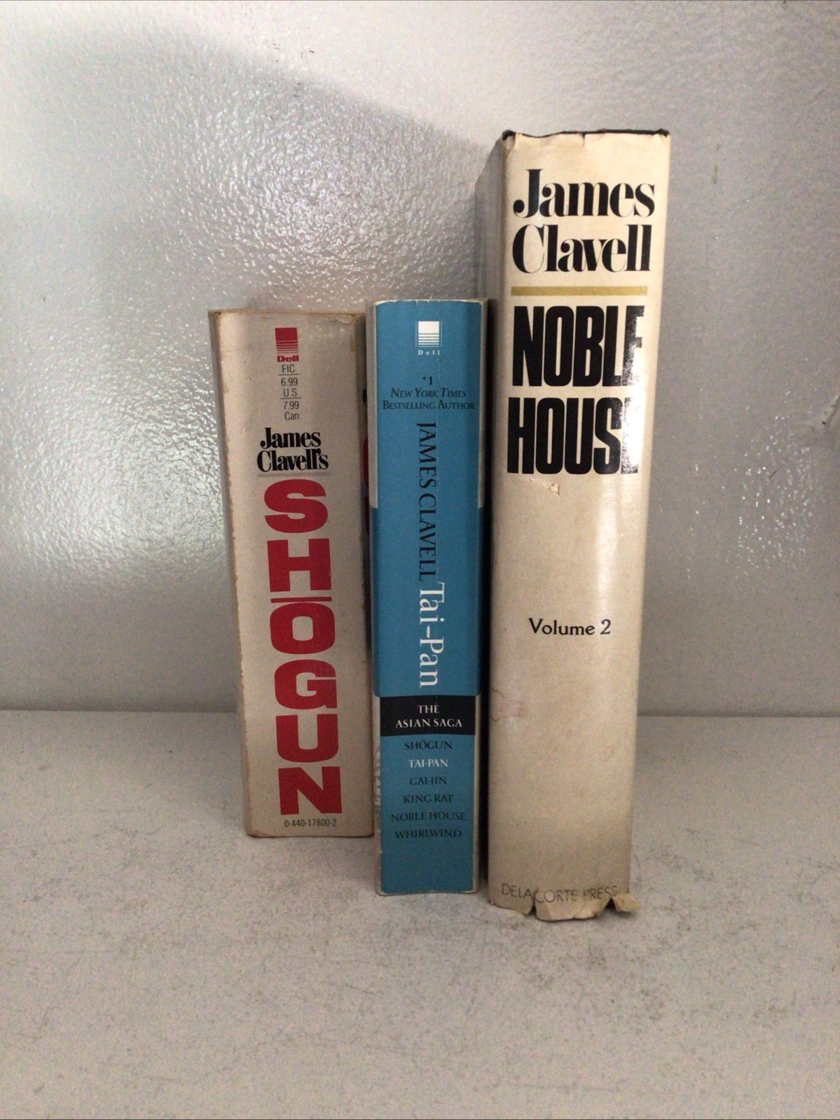James Clavell Book Lot of 3 (2MM/1HC) Shogun, TaiPan,,Noble House