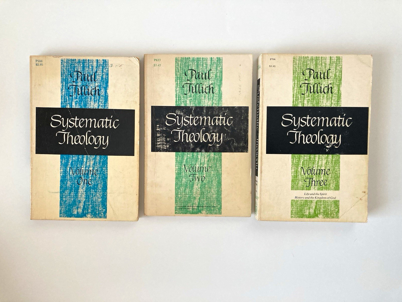 Paul Tillich Systematic Theology PB Set Vol 1-3 Reprint Univ Chicago 1963