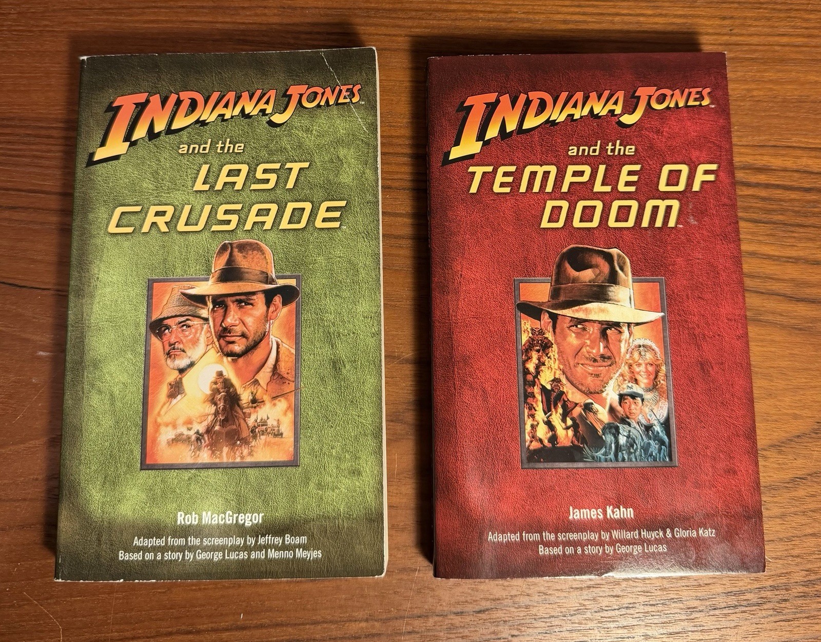 Indiana Jones Lot 2 Books Temple of Doom Kahn/Last Crusade MacGregor Paperbacks