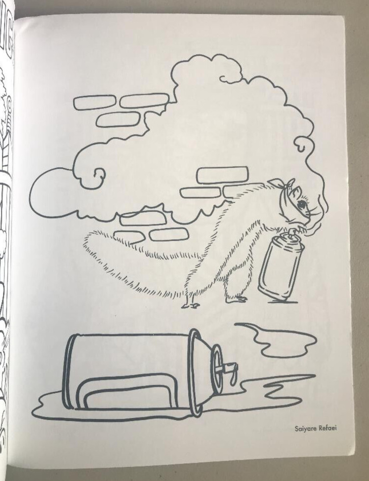 TOWARD RADICAL FUTURES ~ MOLLY FAIR ~ 2021 ~ JUSTSEEDS ARTISTS’ COLORING BOOK