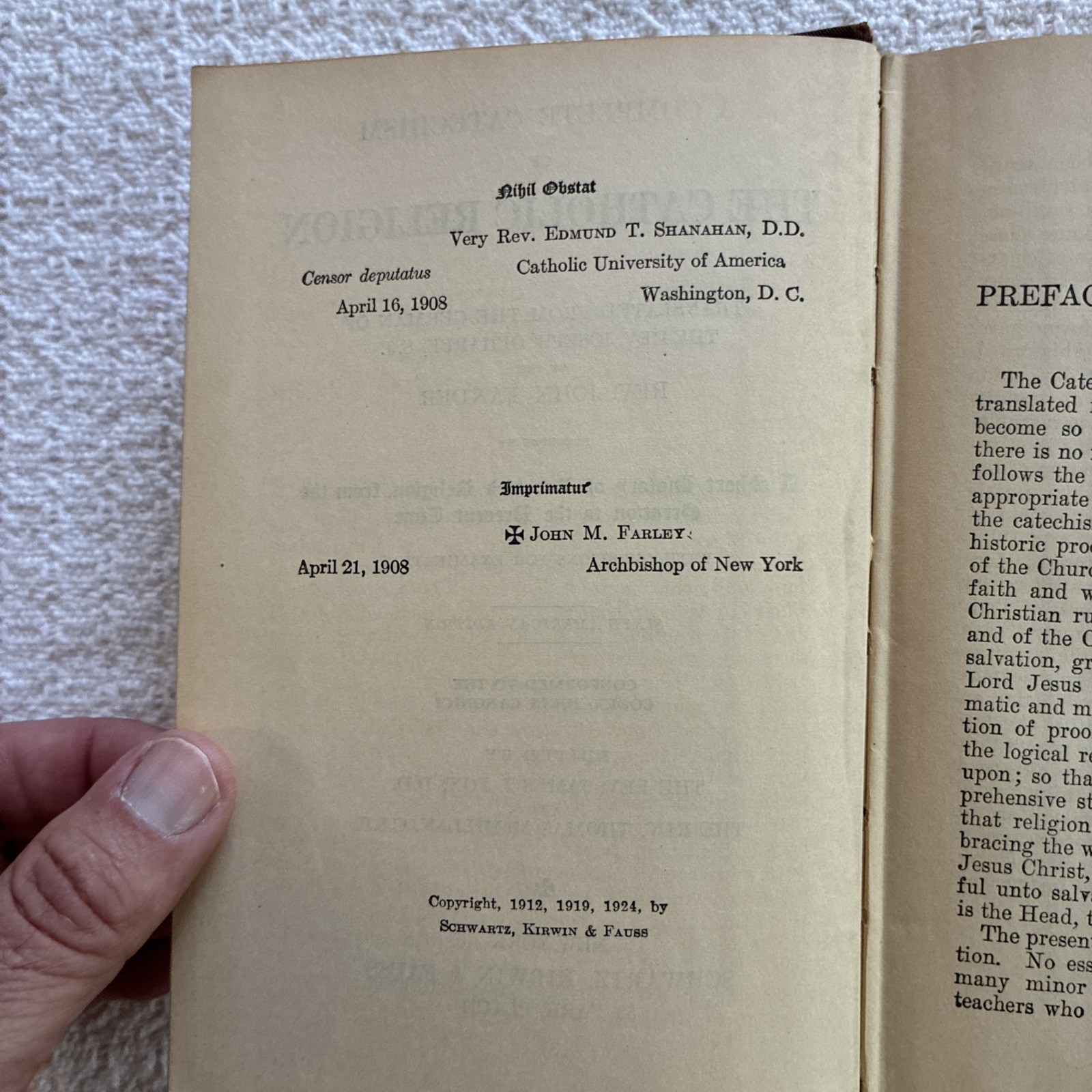 Complete Catechism Catholic Religion 1924 Hardcover Book Joseph Deharbe