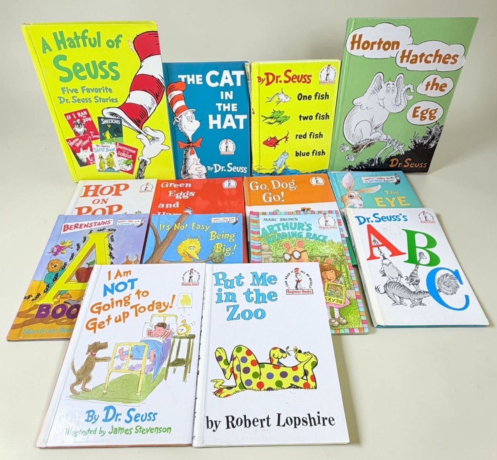 Dr Suess Childrens Beginner Book Lot of 14 Hardcover Cat in the Hat Horton
