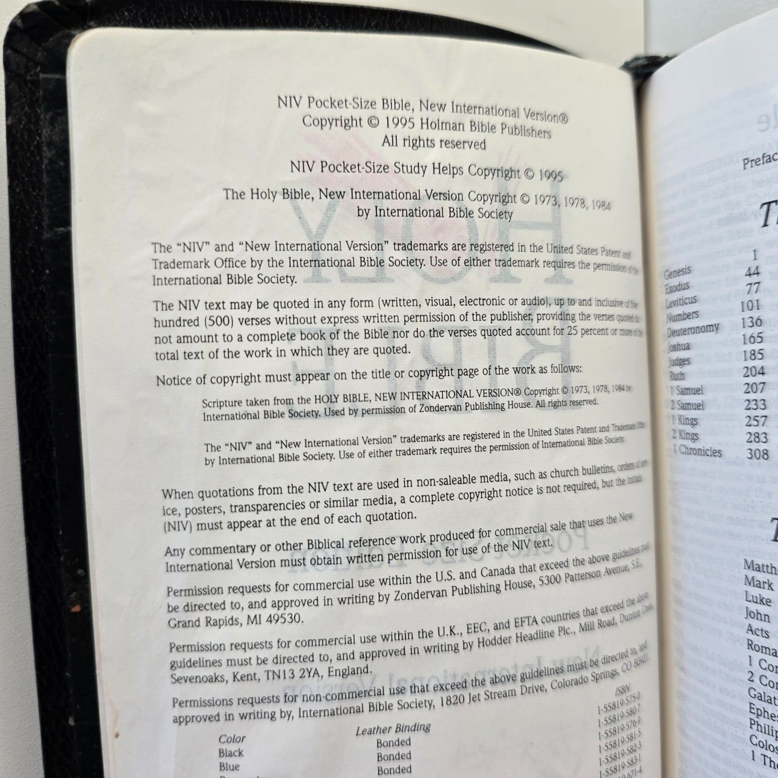Holman Holy Bible Pocket Size Edition 1995 6.5″ x 4 .5″ Red Letter Good Cond