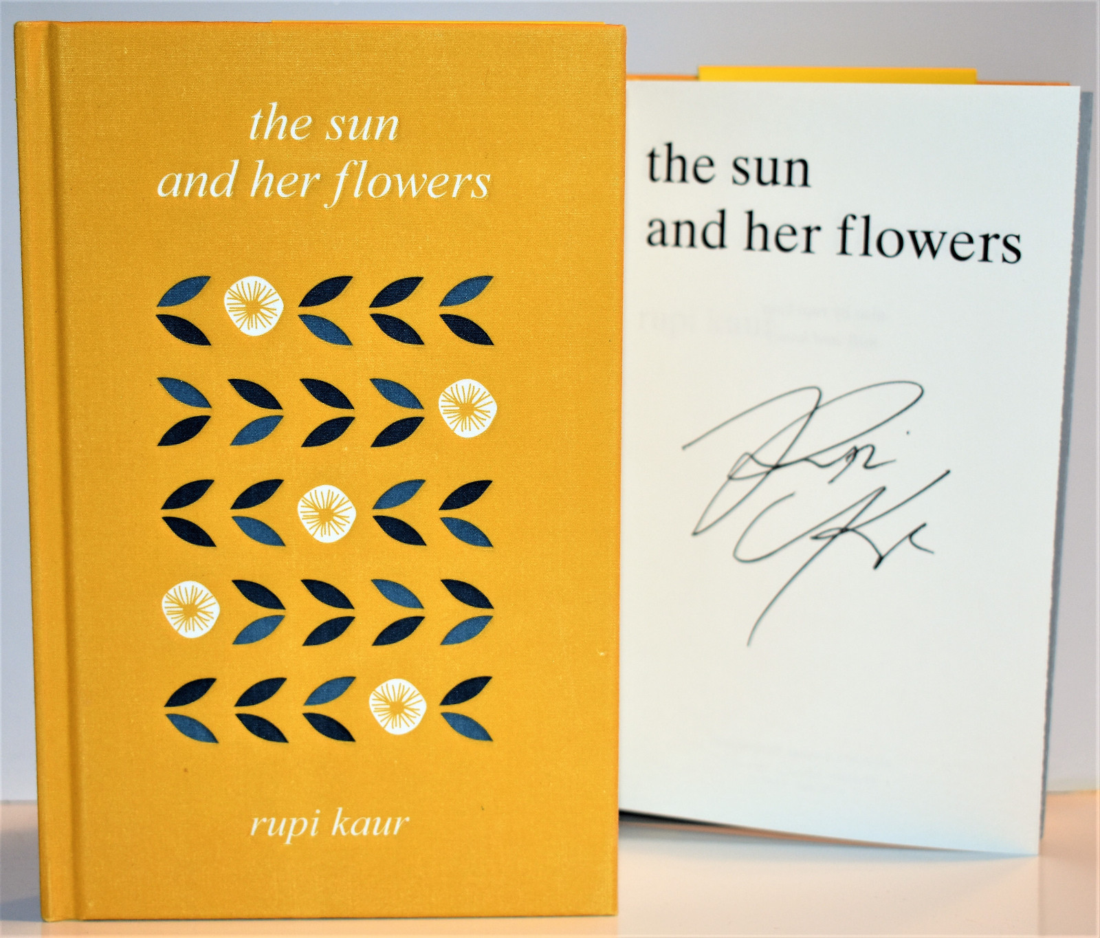 The Sun and Her Flowers AUTOGRAPHED / SIGNED + Milk & Honey Rupi Kaur NEW