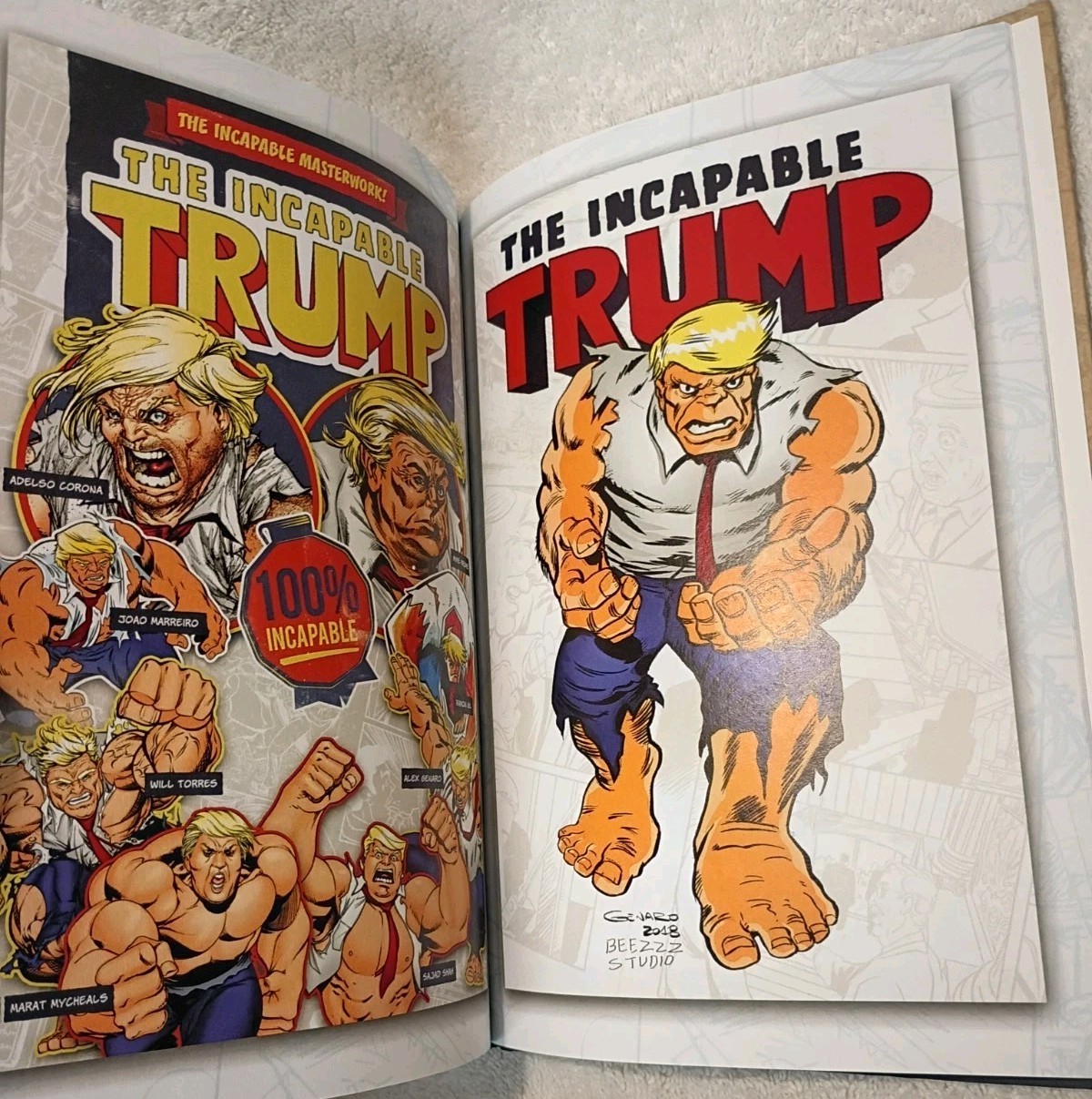 The INCAPABLE TRUMP: The COMPLETE Series BY Alex Genaro. 120 Pages. Hardcover.
