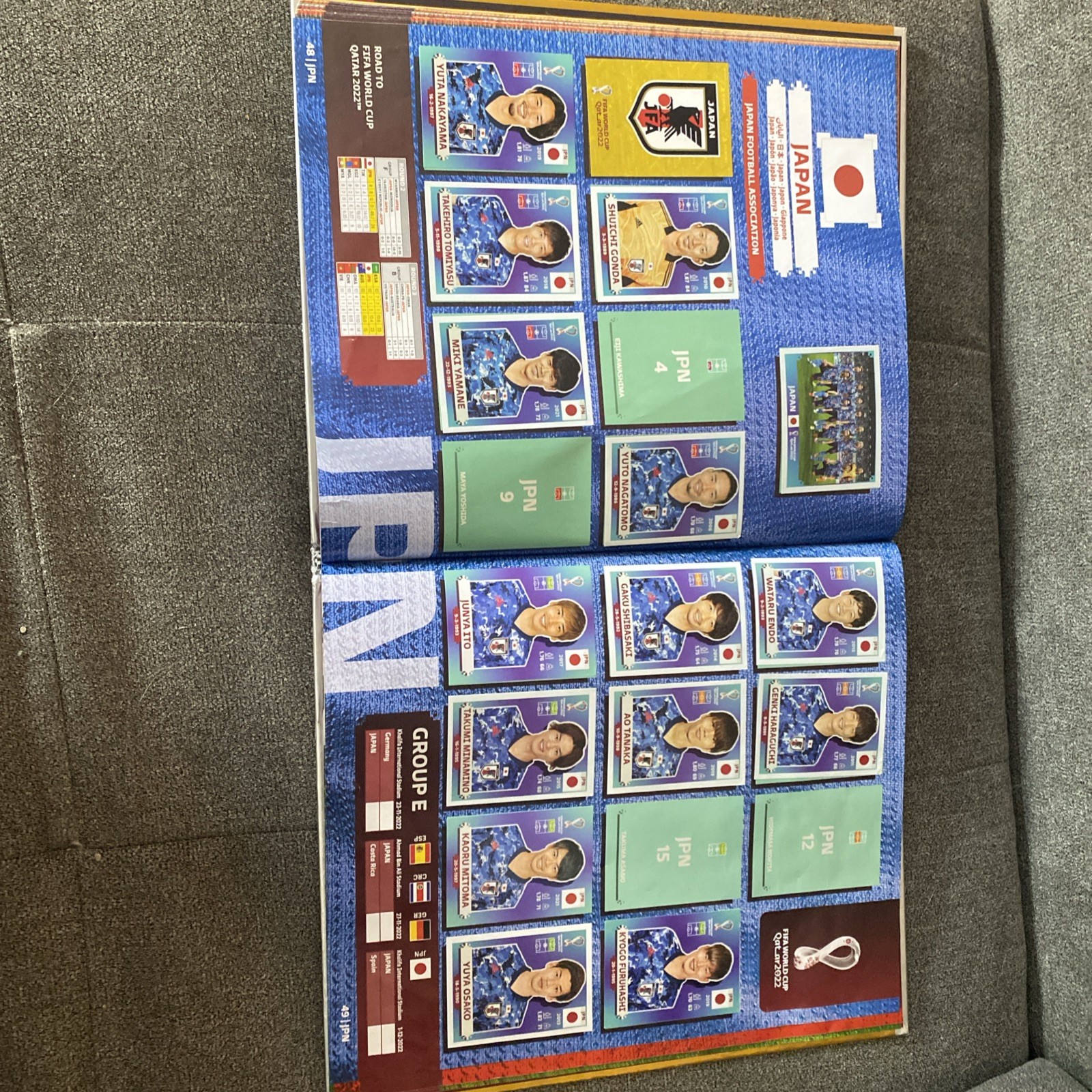 Panini World Cup Qatar 2022 GOLD HARDCOVER Album. Mostly Full. Blue Mbappe+