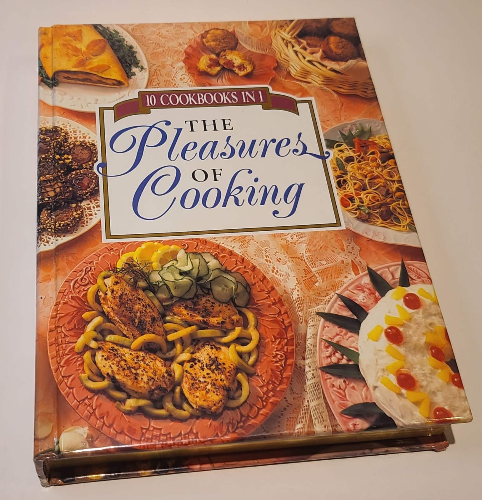 GOLD GILDED EDGES The Pleasures of Cooking 10 Cookbooks in 1 Deluxe 1993 Vintage