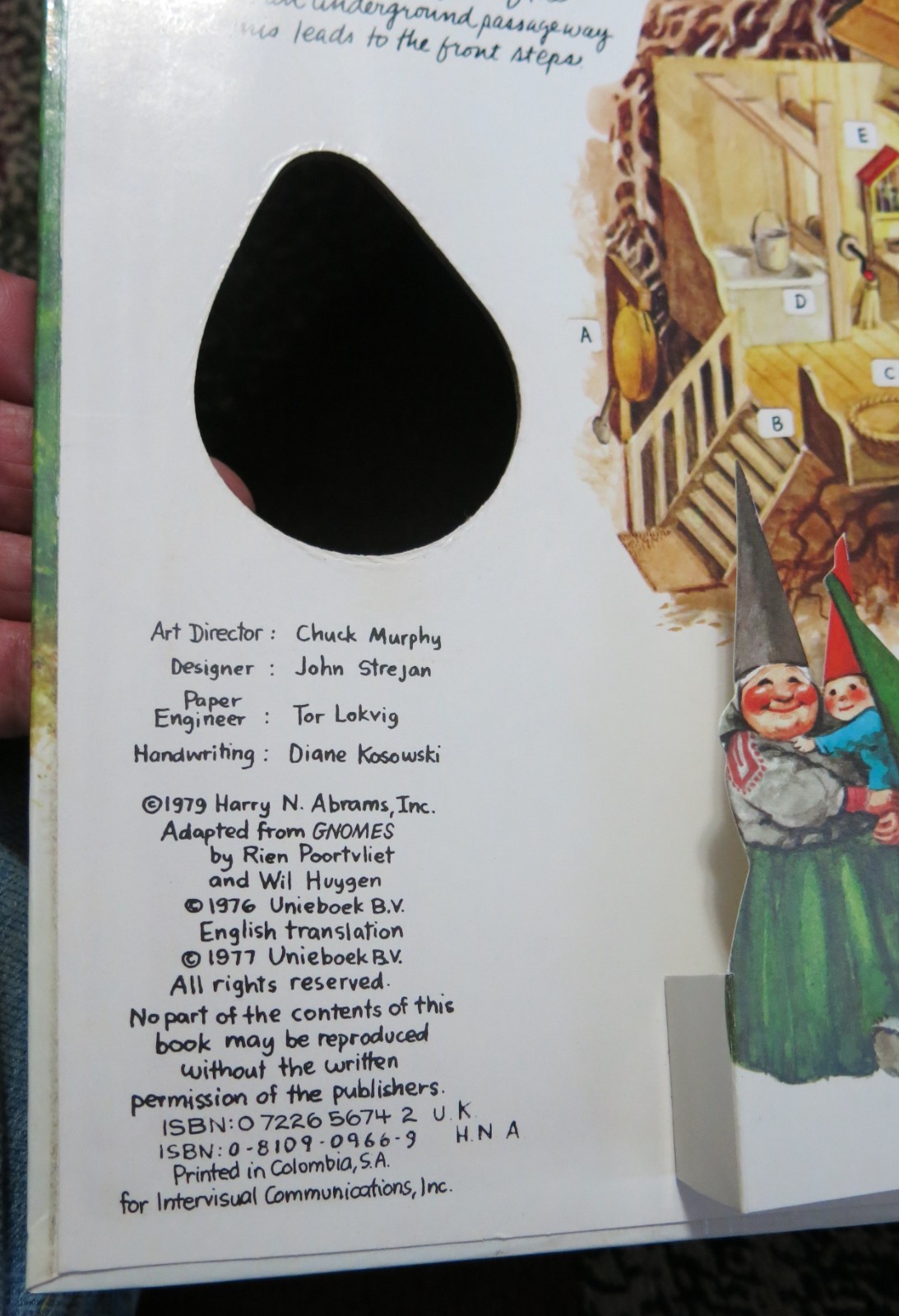 The Pop-Up Book of Gnomes – 1979 Hardcover Rien Poortvliet