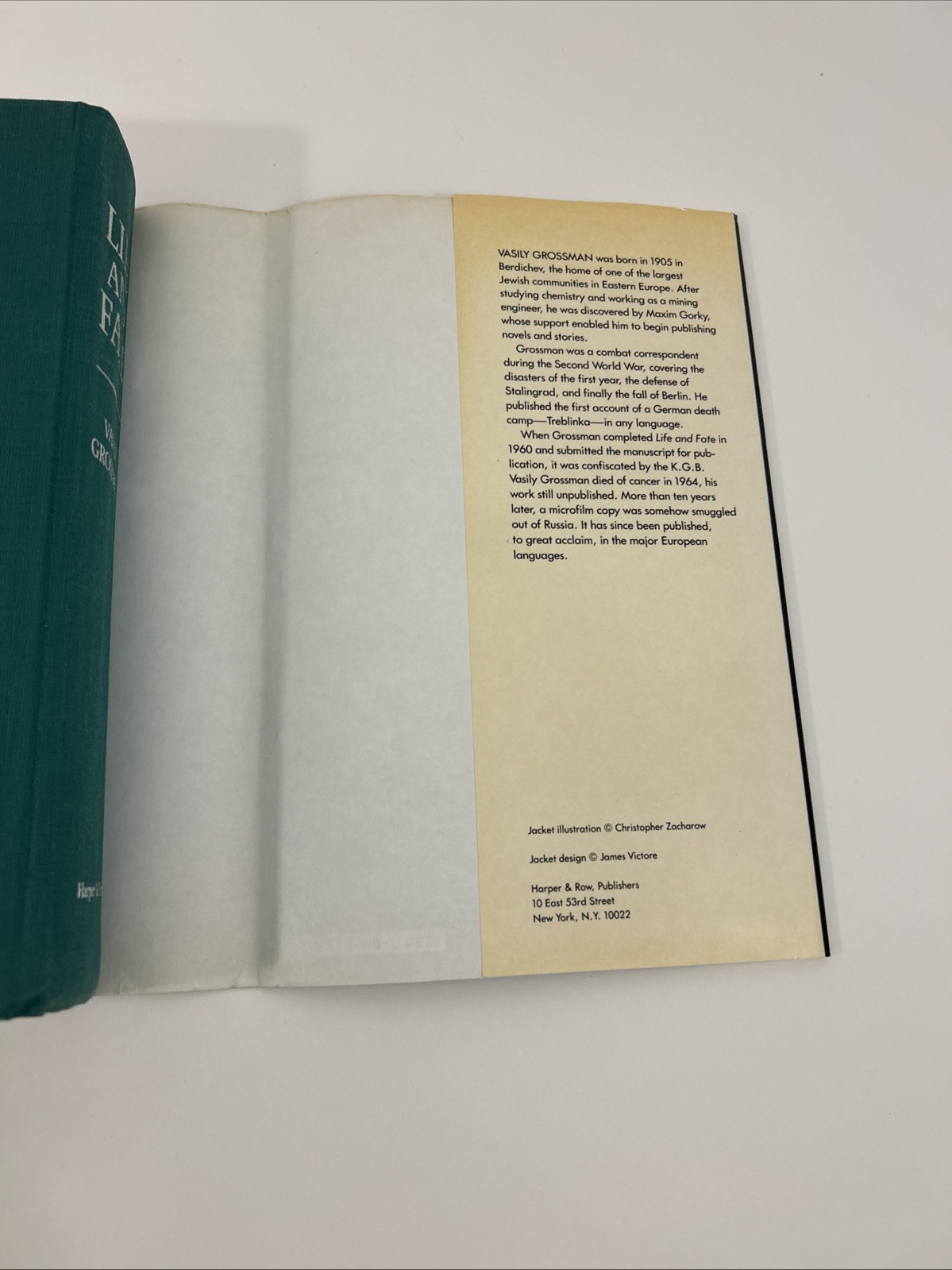 Life and Fate Vasily Grossman 1986 First U.S. Edition Hardcover Harper & Row WWI