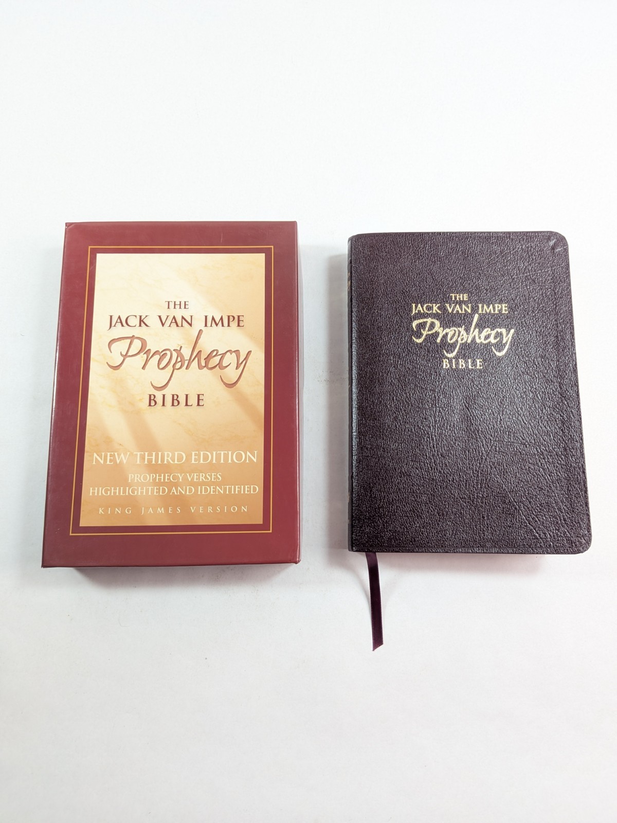 KJV Jack Van Impe Prophecy Bible Burgundy Leather Red Letter Limited Special Ed.