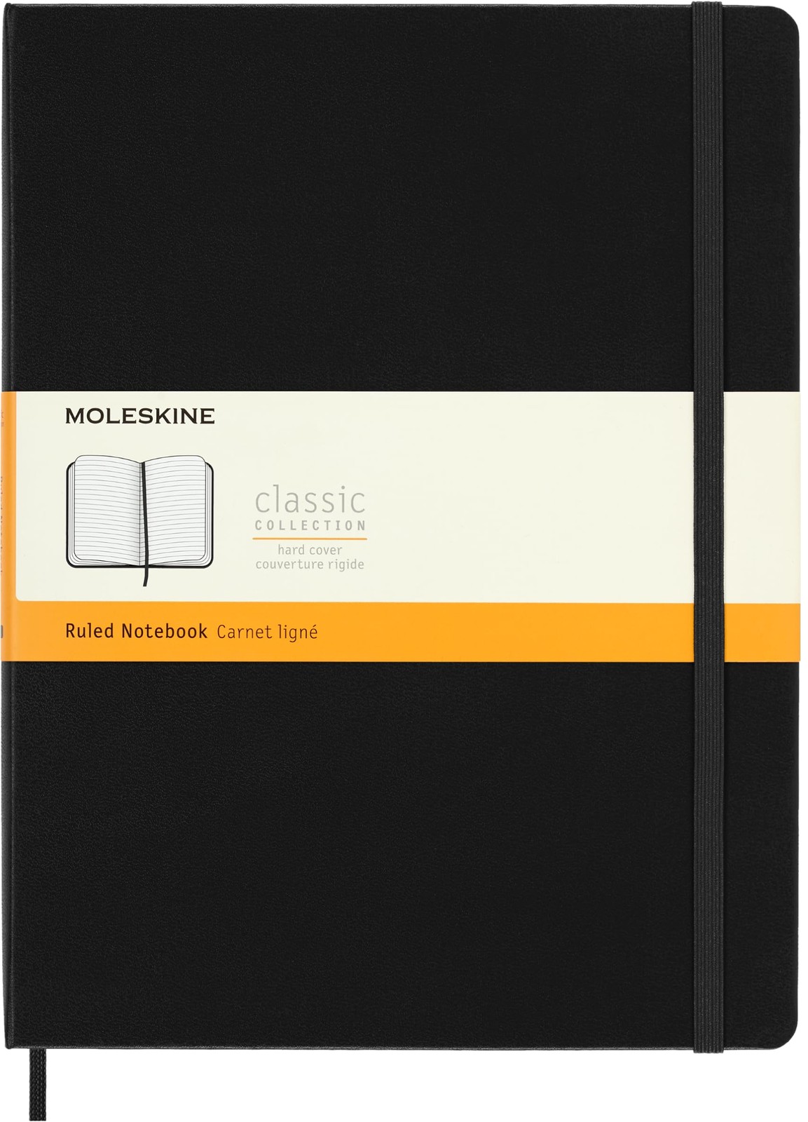 Moleskine Classic Notebook, Hard Cover, 7.5 in. x 9.5 in. Ruled/Lined, 192 Pages