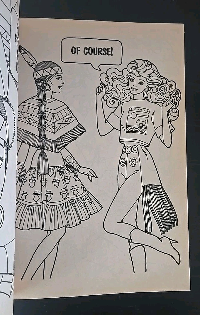 Vintage 1990 Mattel BARBIE Coloring Book A TRIP TO SANTA FE Golden # 1218-5 NOS