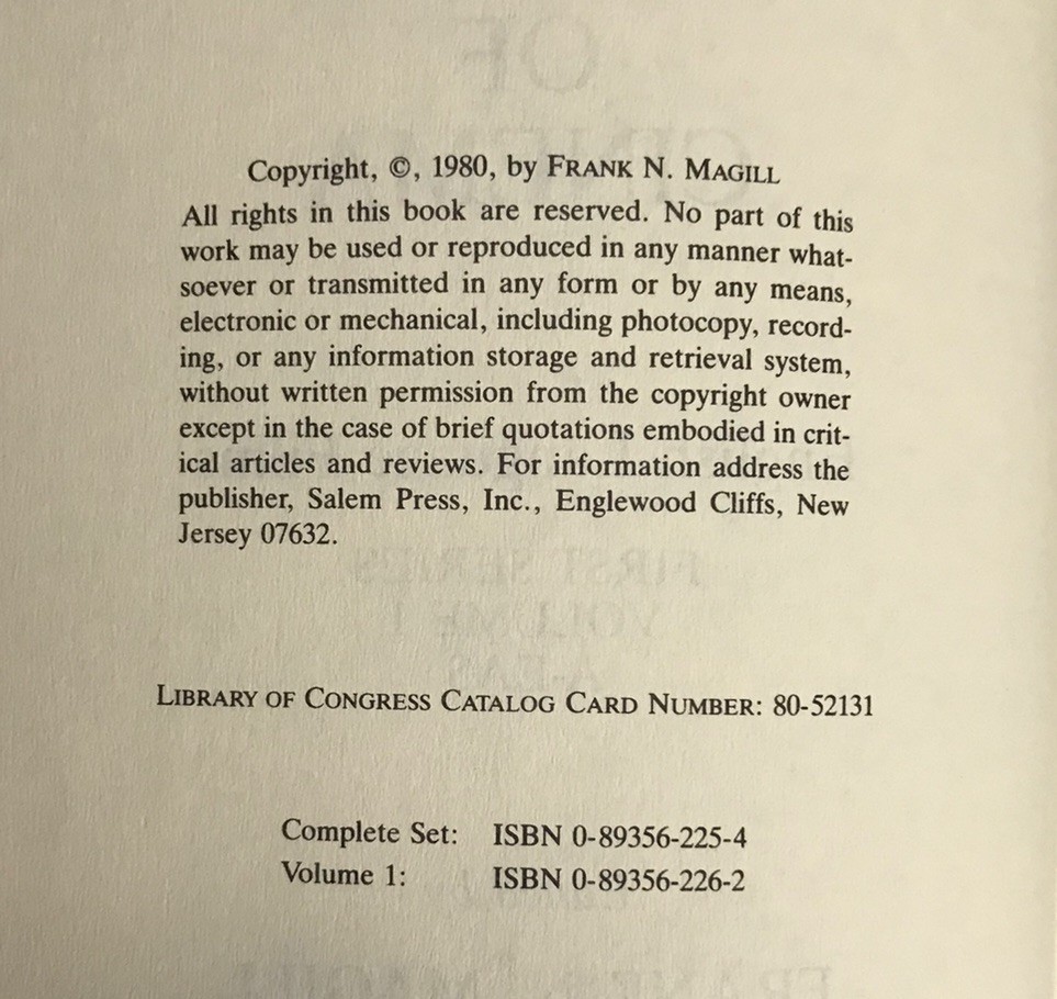 Magill’s Survey of Cinema: English Language Films 4 Vol Set Frank Magill