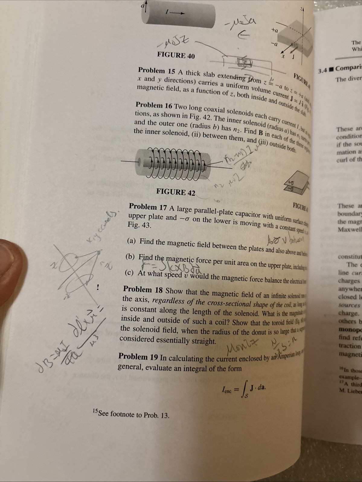 Introduction to Electrodynamics Book David Griffiths 4th Edition (has writing)