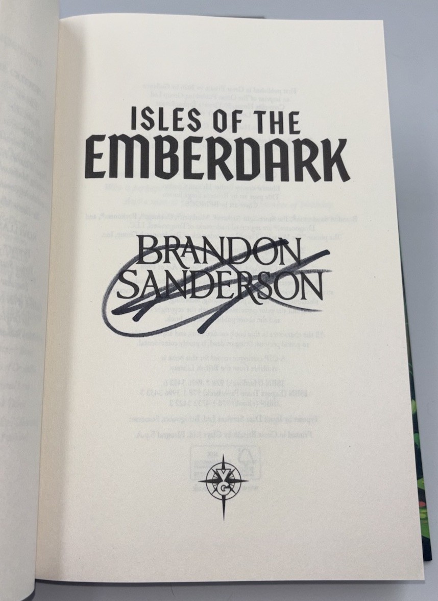 Isles of the Emberdark SIGNED by Brandon Sanderson UK 1st/2nd (2026, Hardcover)