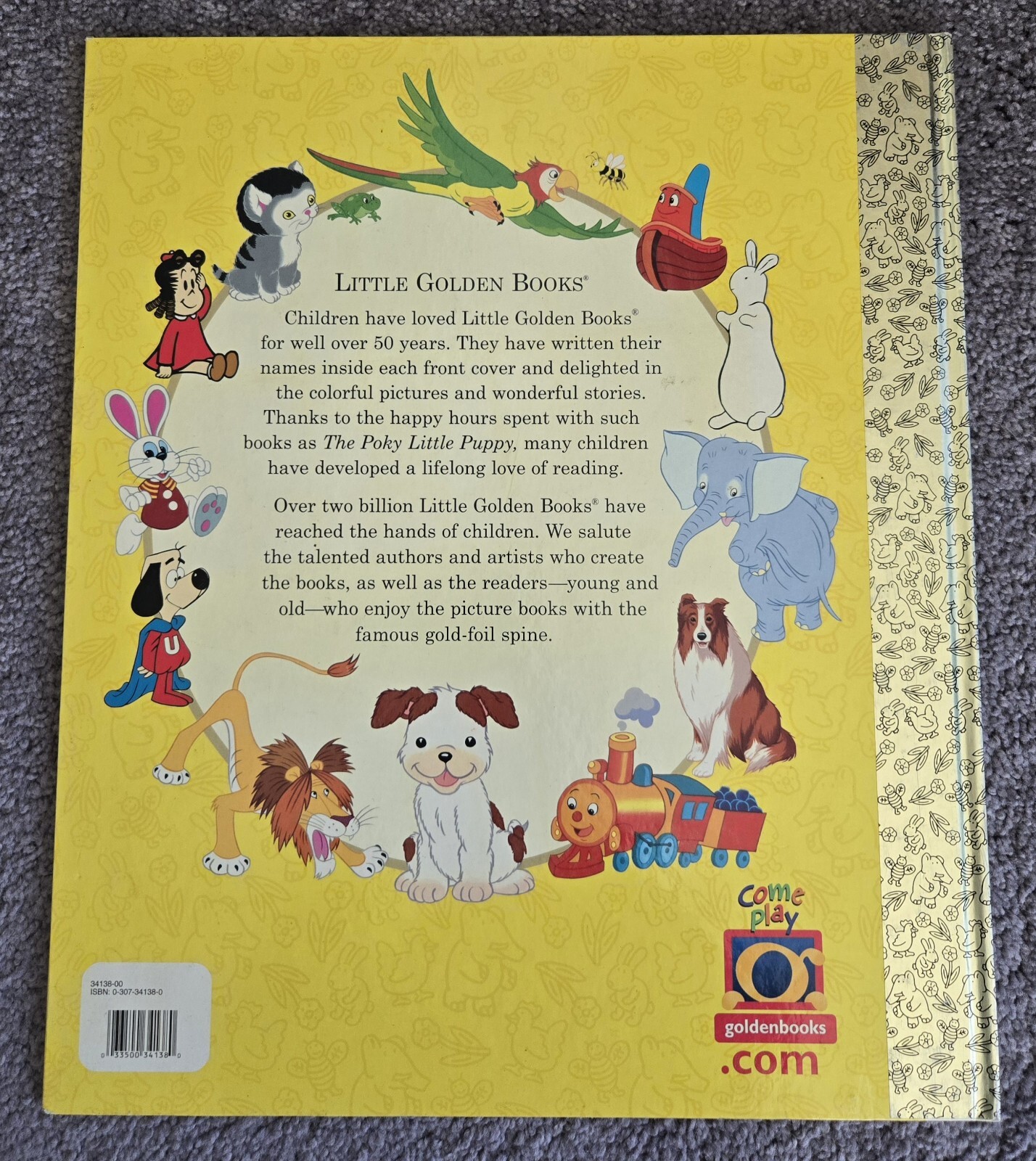 2 Giant Little Golden Books, Saggy Baggy Elephant, Tawny Scrawny Lion, 13.5×16″